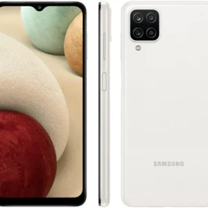 Smartphone Samsung Galaxy A12 64GB Brano 4GB RAM 6,5" Câm. Quádrupla + Selfie 8MP Dual Chip