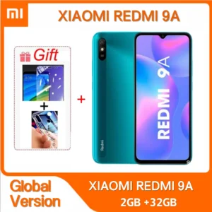 Versão global xiaomi redmi 9a /9at smartphone 2gb 32gb 5000mah 6.53 polegadas celular mtk helio g25 octa core 13mp 4g smartphone